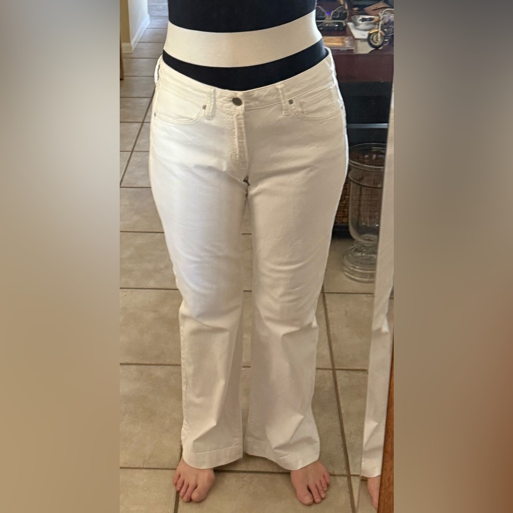 Elie Tahari Women's White Flare Leg Jeans